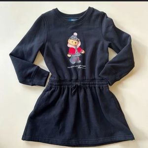 Ralph Lauren Black Kids Dress with Bear Design